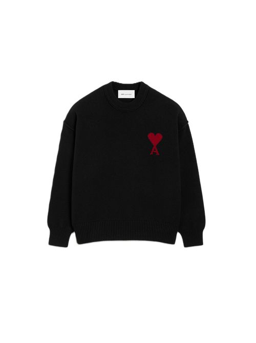 Ami de Coeur crewneck sweater Ami Paris | UKS838.018009 BLACK/RED
